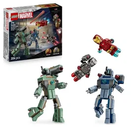 Lego Marvel 76320 Iron Man y War Machine contra los drones de Hammer Juguete para Niños de 7 Años