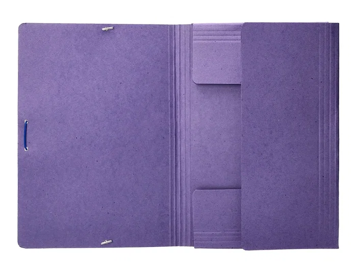 Liderpapel Carpeta de Gomas Tres Solapas Cartón Compacto Folio Color Azul