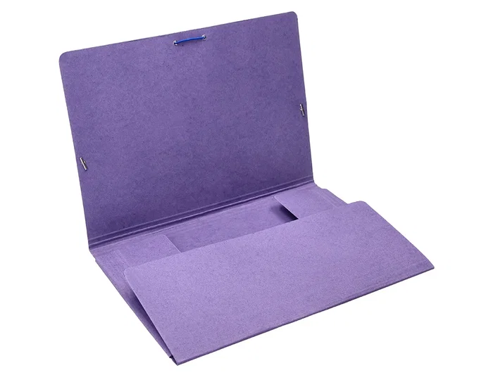 Liderpapel Carpeta de Gomas Tres Solapas Cartón Compacto Folio Color Azul