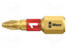 WERA Punta de destornillador Phillips PH1 de 25 mm con recubrimiento de diamante