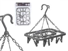 Arte Regal Tendedero Rectangular Gris Plástico PP 31x28x24 cm (Set de 24)