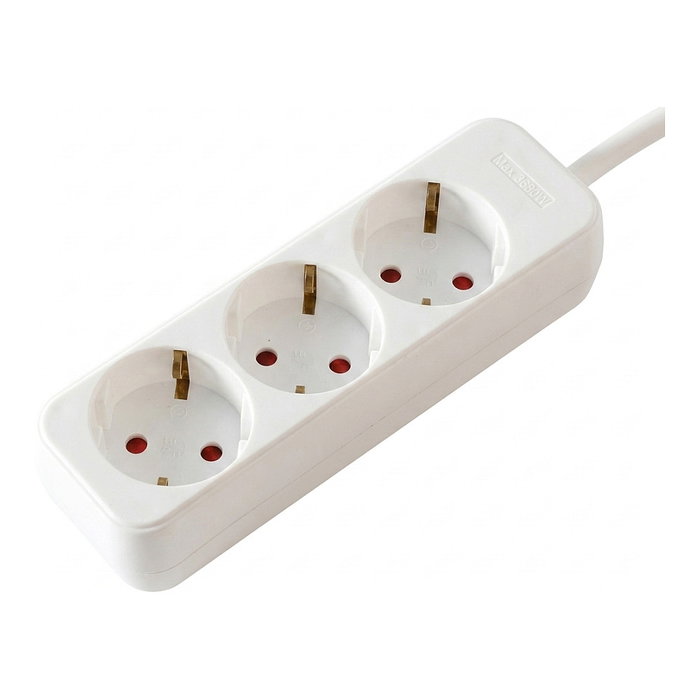 Helos CLASSIC Regleta de enchufes 3 salidas, 5 m, Blanco Helos CLASSIC Regleta de enchufes 3 salidas, 5 m, Blanco