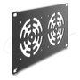 DeLOCK 67433 Tapa trasera de 10 pulgadas para rack de 3U con 3 ventiladores, Gris Oscuro