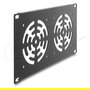 DeLOCK 67433 Tapa Trasera 3HE Rackblende con 3 Ventiladores 92x92mm para Rack 3U, Metal Gris Oscuro, 25.4 cm (10")