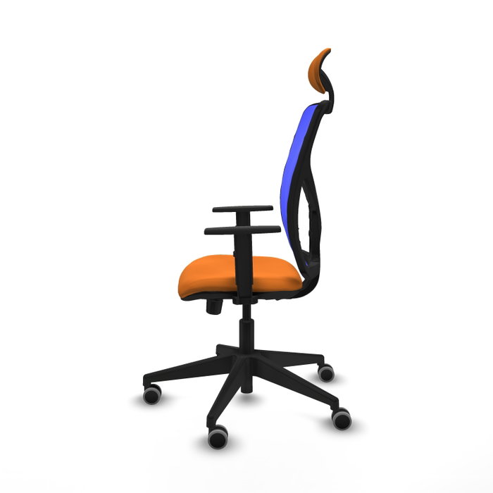 PIQUERAS Y CRESPO Silla de oficina Motilla Naranja y Azul PIQUERAS Y CRESPO Silla de oficina Motilla Naranja y Azul