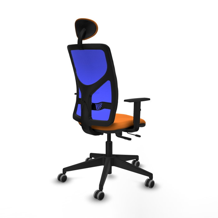 PIQUERAS Y CRESPO Silla de oficina Motilla Naranja y Azul PIQUERAS Y CRESPO Silla de oficina Motilla Naranja y Azul
