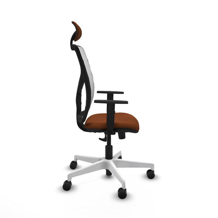 PIQUERAS Y CRESPO Silla de oficina Motilla con mecanismo Sincro, Marrón y Blanco PIQUERAS Y CRESPO Silla de oficina Motilla con mecanismo Sincro, Marrón y Blanco