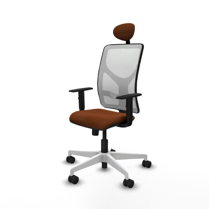 PIQUERAS Y CRESPO Silla de oficina Motilla con mecanismo Sincro, Marrón y Blanco PIQUERAS Y CRESPO Silla de oficina Motilla con mecanismo Sincro, Marrón y Blanco