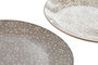 DKD Home Decor Set de 4 Platos de Porcelana Flores Beige BEIGE 24