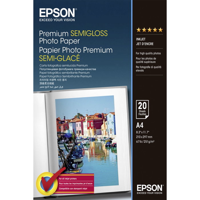 Epson Premium Semi-Gloss Photo Paper A4 20 hojas Epson Premium Semi-Gloss Photo Paper A4 20 hojas