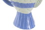 DKD Home Decor Jarrón de Gres con Diseño de Pez, Azul Celeste