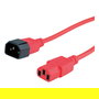 ROLINE CABLE IEC 320 C14 a C13, 0.8 m, Rojo, 250V 10A, Conector Macho/Hembra, ROLINE 19.08.1525