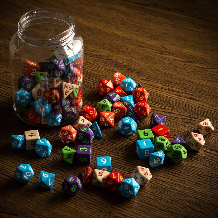 Q Workshop Tarro redondo de dados de RPG clásicos (80) Q Workshop Tarro redondo de dados de RPG clásicos (80)