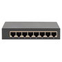 Digitus Conmutador de Red Gigabit Ethernet 8 Puertos No Gestionado 10/100/1000 Mbps, Metal Negro