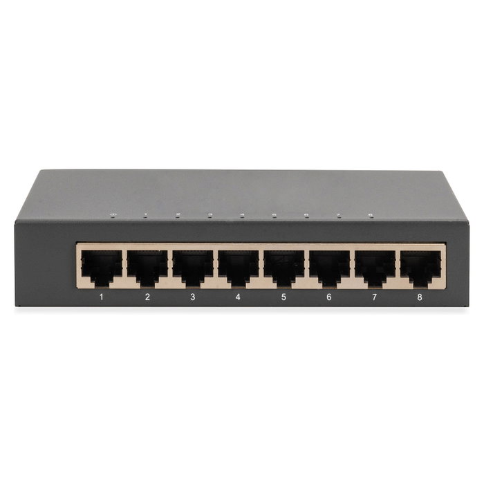 Digitus DN-80066-1 Switch de red Gigabit de 8 puertos, Negro