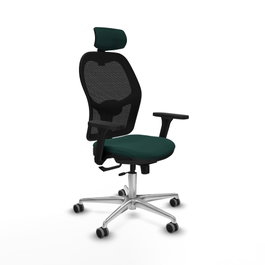 PIQUERAS Y CRESPO Silla de oficina Jorquera con mecanismo Sincro/Traslack Verde botella