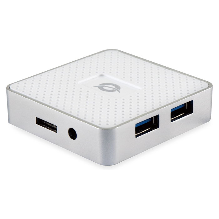 Conceptronic Hub USB 3.2 Gen 1 HUBBIES03W de 4 puertos, Blanco