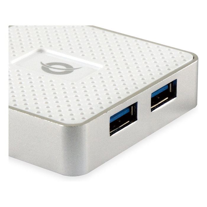 Conceptronic Hub USB 3.2 Gen 1 HUBBIES03W de 4 puertos, Blanco