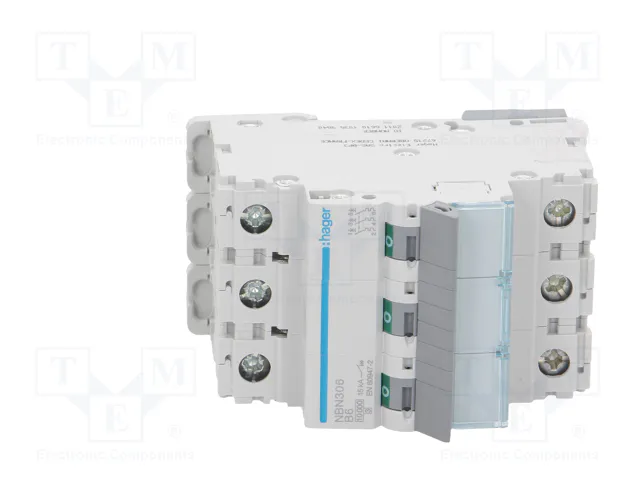 HAGER NBN306 Interruptor magnetotérmico 6A 3 polos 10kA