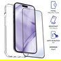 Myway Funda TPU Transparente + Protector de Pantalla de Vidrio Templado 9H Compatible con Apple iPhone 15 Pro Max