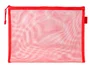 Liderpapel Bolsa zipper bag de poliéster transpirable multiusos tamaño Din A4 color rojo
