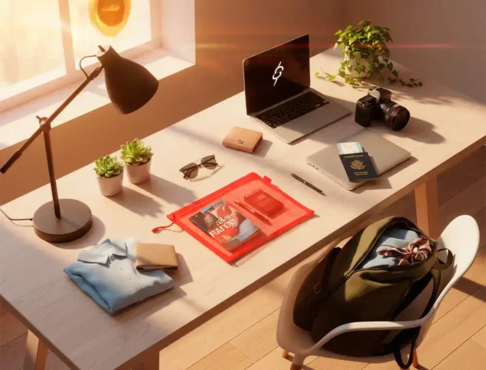 Liderpapel Bolsa zipper bag de poliéster transpirable multiusos tamaño Din A4 color rojo