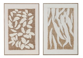DKD Home Decor Cuadro Lienzo y Yute 82,5x3,5x122,5 Surtido de 2
