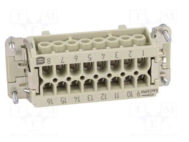 HARTING Han 16E-bu-s Plantilla de Contacto Hembra Han E®