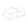 Hanah Home Consept Mesa de Centro Anthracite y Roble 90x45x36 cm Tablero de Partículas Recubierto de Melamina
