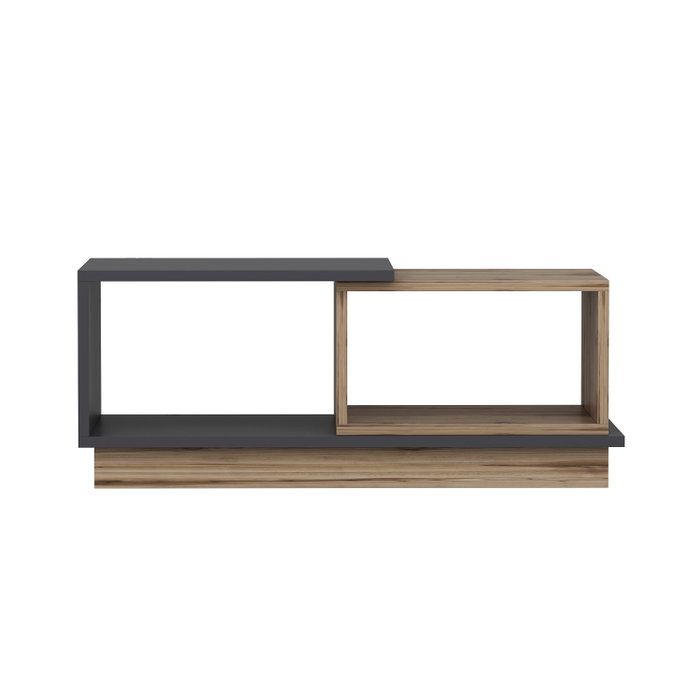 Hanah Home Consept Mesa de Centro Anthracite y Roble 90x45x36 cm Tablero de Partículas Recubierto de Melamina