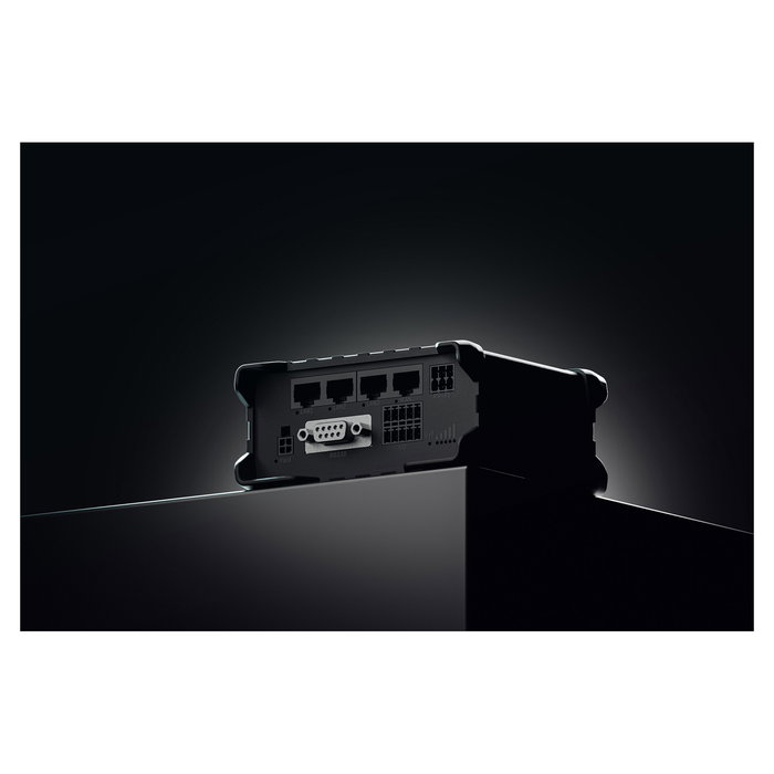 Teltonika RUT956 Router LTE con eSIM, WLAN, GNSS, 4 Puertos LAN, Industrial, para Carril DIN, Carcasa de Aluminio, Negro