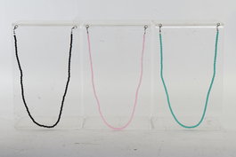 DKD Home Decor Cuelga Mascarilla Acrílico Rosa Palo Negro Verde 50 cm (12 Unidades)