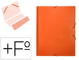 Liderpapel Carpeta Clasificadora Folio Prolongado Cartón Forrado Naranja 12 Departamentos