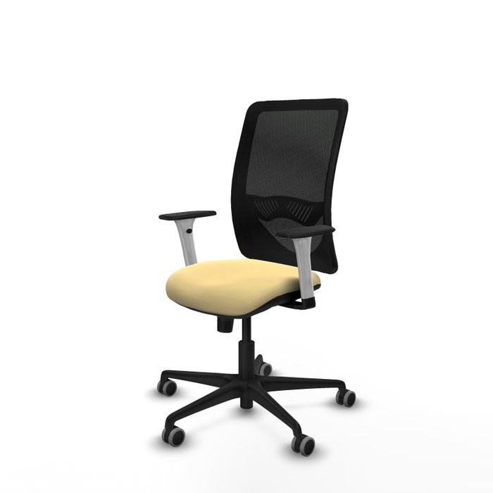 PIQUERAS Y CRESPO Silla de oficina Zulema con mecanismo Sincro, Crema y Negro PIQUERAS Y CRESPO Silla de oficina Zulema con mecanismo Sincro, Crema y Negro
