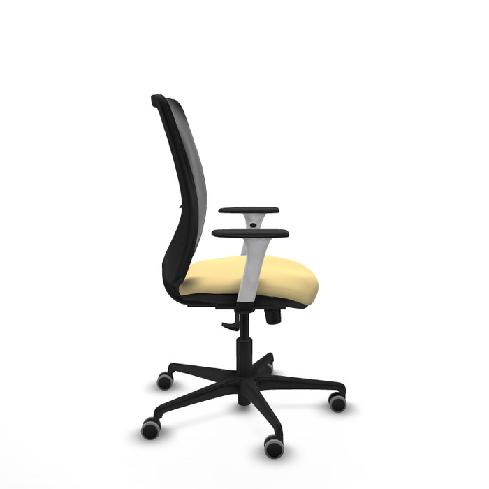 PIQUERAS Y CRESPO Silla de oficina Zulema con mecanismo Sincro, Crema y Negro PIQUERAS Y CRESPO Silla de oficina Zulema con mecanismo Sincro, Crema y Negro