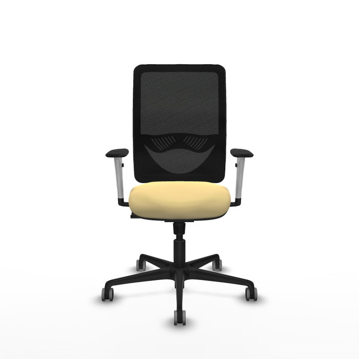 PIQUERAS Y CRESPO Silla de oficina Zulema con mecanismo Sincro, Crema y Negro PIQUERAS Y CRESPO Silla de oficina Zulema con mecanismo Sincro, Crema y Negro