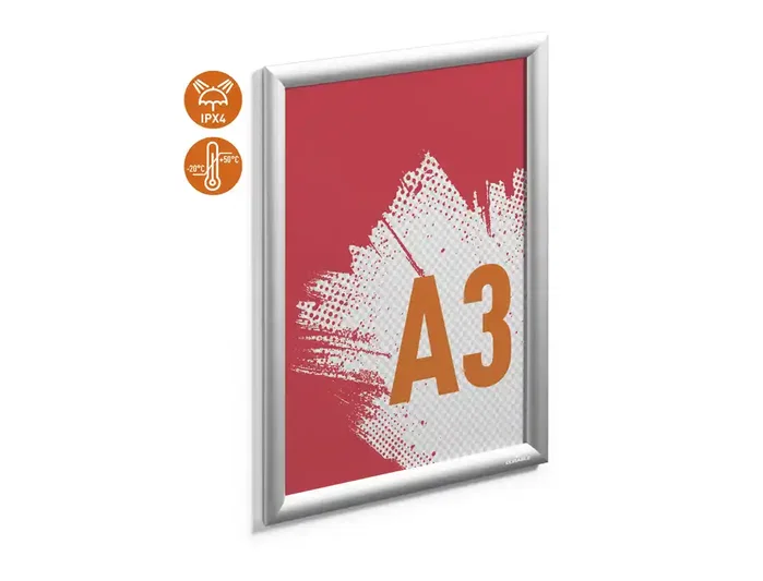 Durable Marco portaanuncios exterior A3 aluminio anodizado plata, resistente intemperie, 470x350x12 mm Durable Marco portaanuncios exterior A3 aluminio anodizado plata, resistente intemperie, 470x350x12 mm