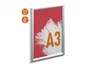 Durable Marco portaanuncios exterior A3 aluminio anodizado plata, resistente intemperie, 470x350x12 mm