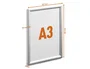 Durable Marco portaanuncios exterior A3 aluminio anodizado plata, resistente intemperie, 470x350x12 mm