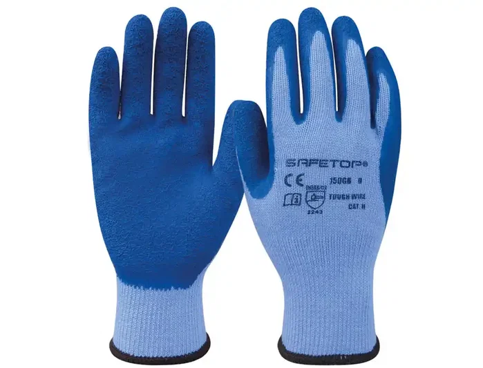 Safetop Guantes de látex rugoso sin costuras talla 9 Safetop Guantes de látex rugoso sin costuras talla 9