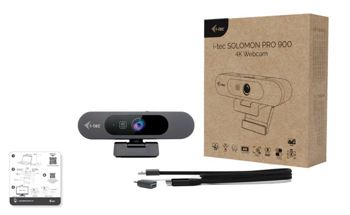 I-Tec SOLOMON PRO 900 4K Webcam AI Auto Framing