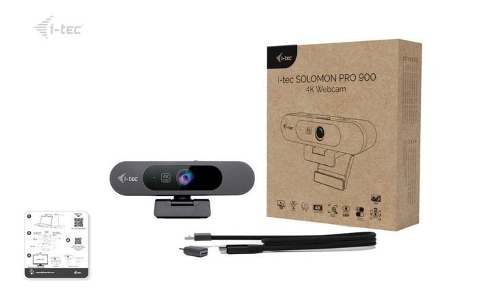 I-tec Solomon Pro 900 Webcam 4K con AI Auto Framing