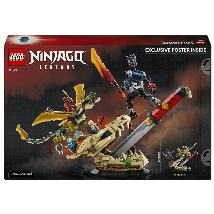 LEGO Ninjago 71871 Batalla de la Espada del Dragón - Juguete Ninja para niños y niñas de 9 años