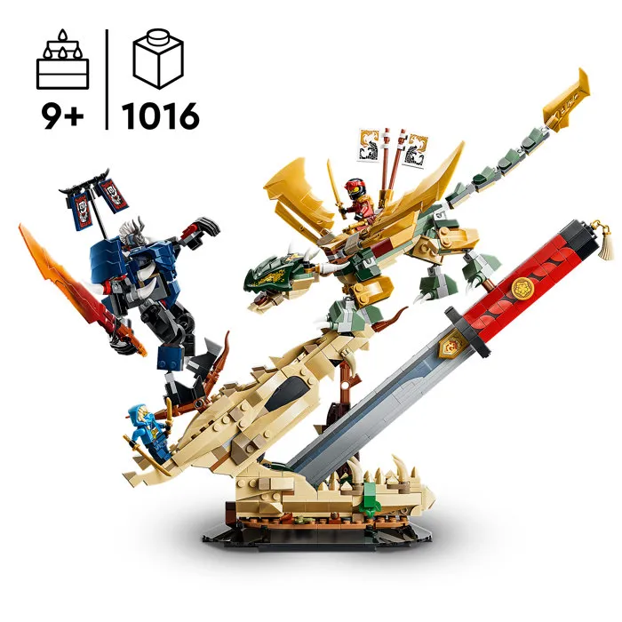 LEGO Ninjago 71871 Batalla de la Espada del Dragón - Juguete Ninja para niños y niñas de 9 años