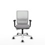 PIQUERAS Y CRESPO Silla de oficina Haches con mecanismo Sincro/Traslack Gris y Blanco