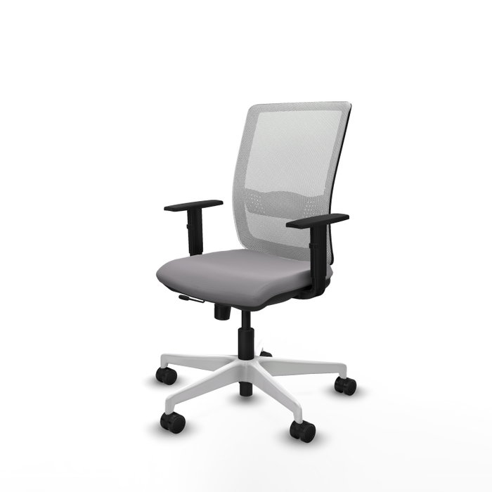 PIQUERAS Y CRESPO Silla de oficina Haches con mecanismo Sincro/Traslack Gris y Blanco PIQUERAS Y CRESPO Silla de oficina Haches con mecanismo Sincro/Traslack Gris y Blanco