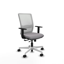 PIQUERAS Y CRESPO Silla de oficina Haches con mecanismo Sincro/Traslack Gris y Blanco
