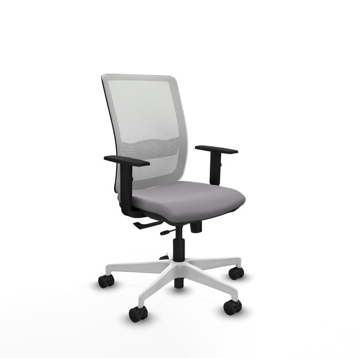 PIQUERAS Y CRESPO Silla de oficina Haches con mecanismo Sincro/Traslack Gris y Blanco PIQUERAS Y CRESPO Silla de oficina Haches con mecanismo Sincro/Traslack Gris y Blanco