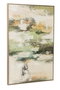 DKD Home Decor Cuadro Lienzo Abstracto Verde y Blanco 100x4,9x150 cm