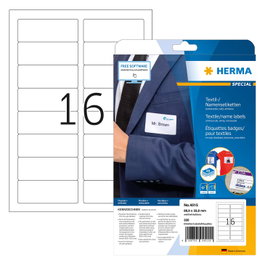 HERMA 4515 Etiquetas para Textil/Nombres A4 88,9x33,9mm Blanco